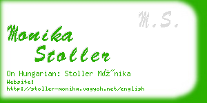 monika stoller business card